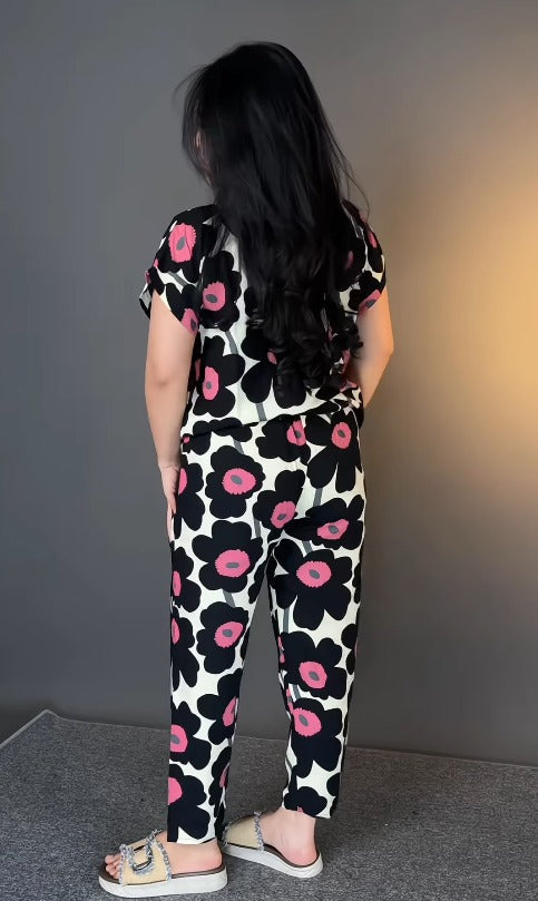 Trendy Printed Rayon Short Sleeve Co Ord Set