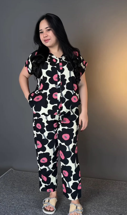 Trendy Printed Rayon Short Sleeve Co Ord Set