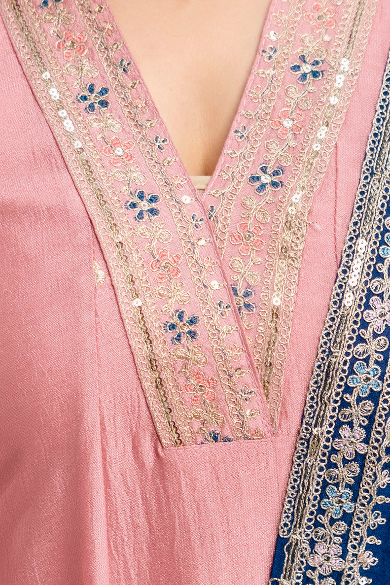Women's Embroidered Anarkali and Pant with Dupatta Set