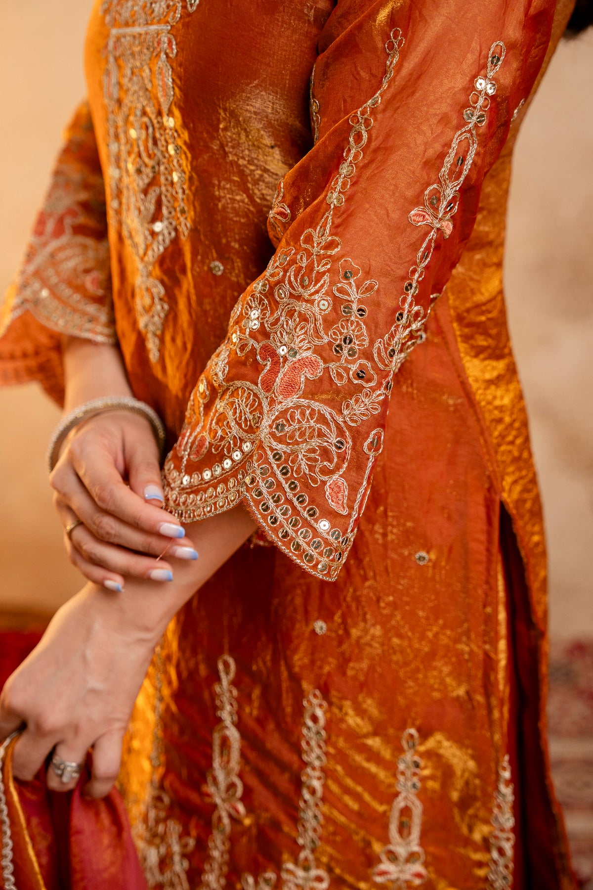 Women’s Embroidered Straight Kurta with Wide-Leg Ghaghra Palazzo Set | Festive Ethnic Wear with Intricate Embroidery & Flared Bottom