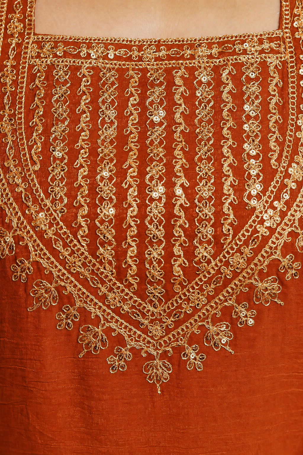 Women’s Embroidered Straight Kurta with Salawar Set | Festive Ethnic Wear with Intricate Embroidery & Embroidery work Bottom