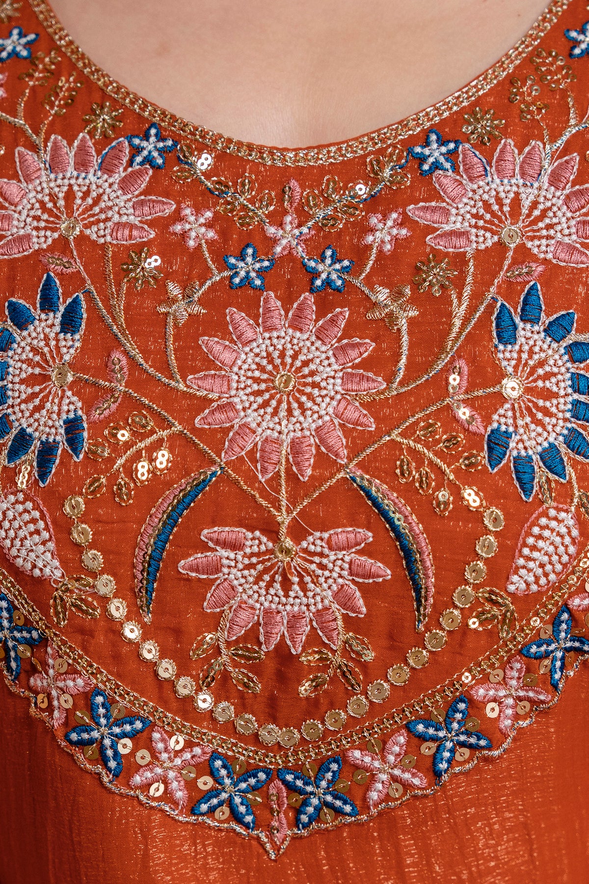 Women’s Embroidered Straight Kurta with Wide-Leg Palazzo Set | Festive Ethnic Wear with Intricate Embroidery & Flared Bottom