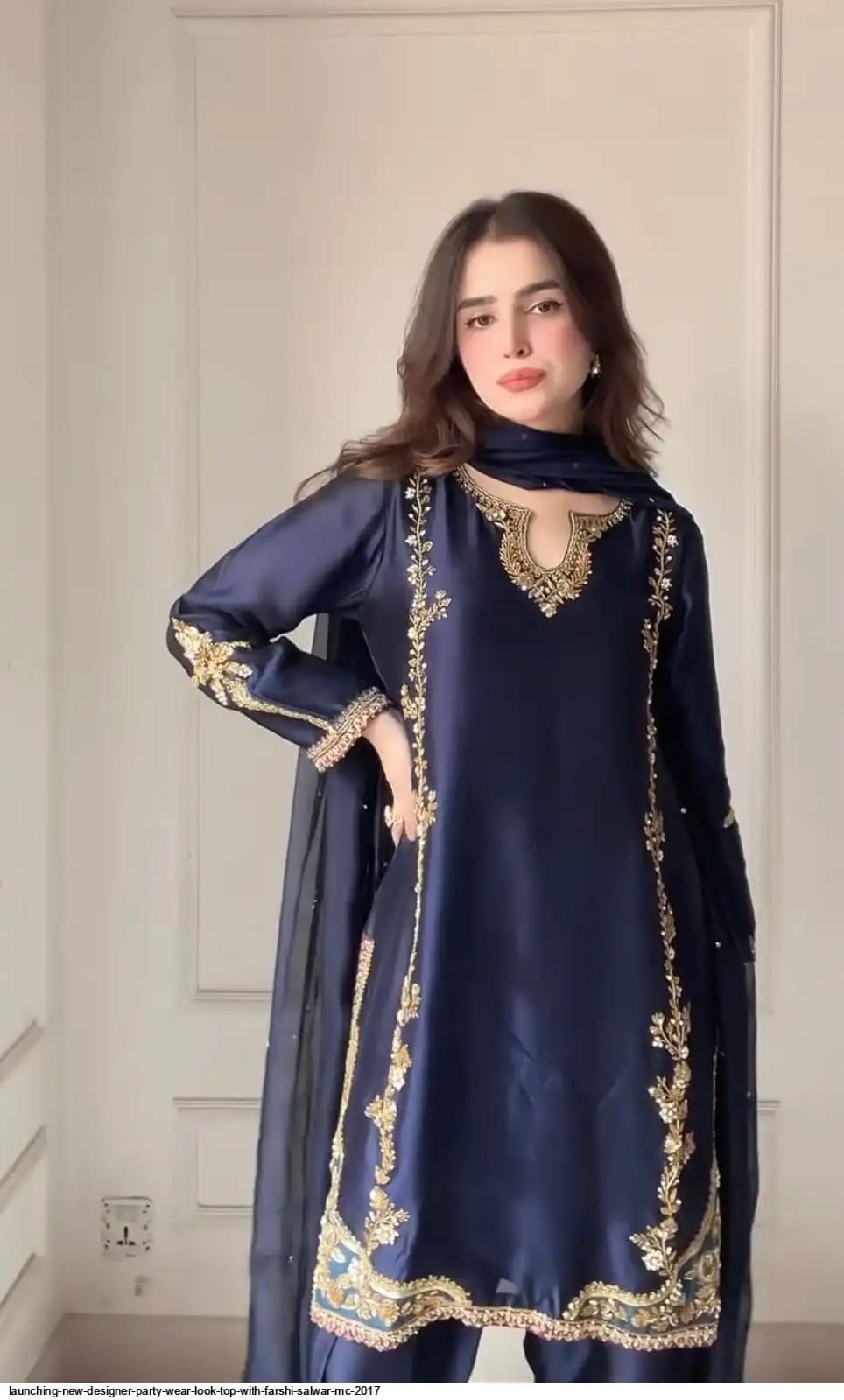 Classic Traditional Patiala Outfit with Rich Embroidery, Floral Motifs, Flowing Dupatta and Plain Patiala Pant for Special Occasions