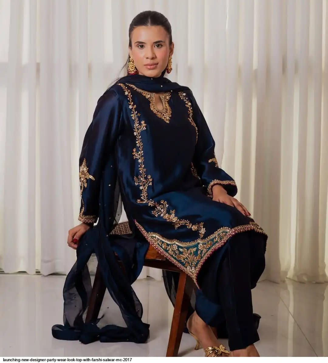 Classic Traditional Patiala Outfit with Rich Embroidery, Floral Motifs, Flowing Dupatta and Plain Patiala Pant for Special Occasions