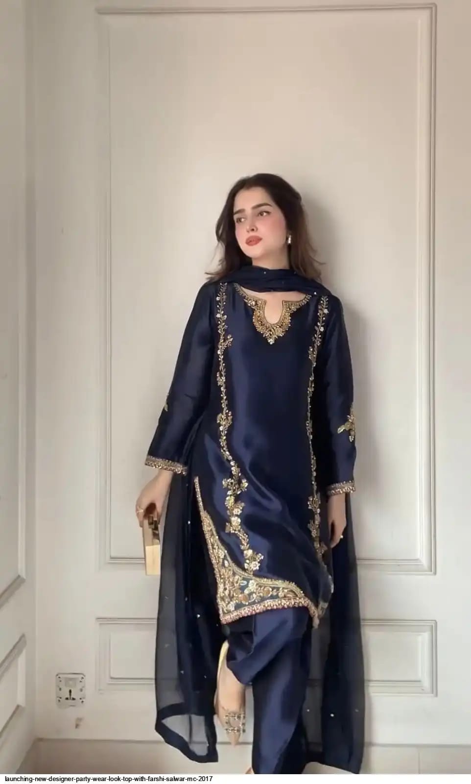 Classic Traditional Patiala Outfit with Rich Embroidery, Floral Motifs, Flowing Dupatta and Plain Patiala Pant for Special Occasions