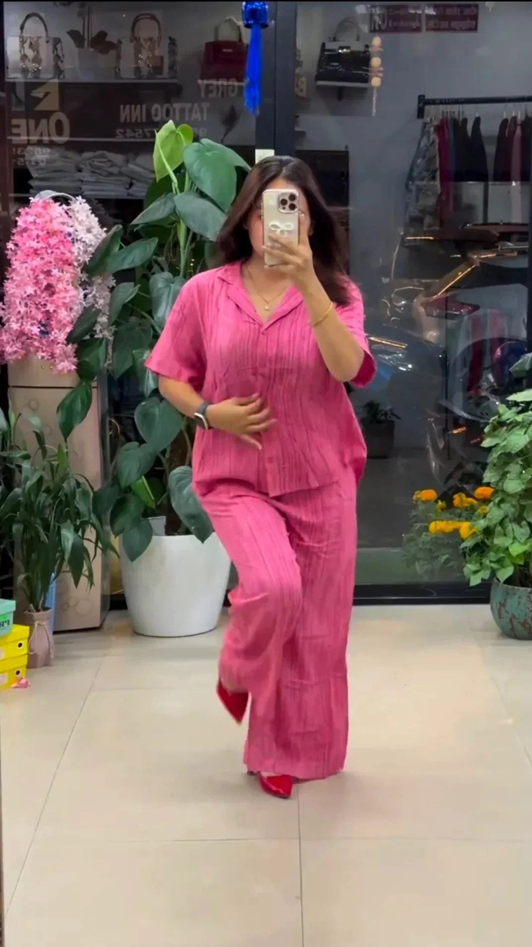 Designer Pure Linen Co - ord Set - Chhorii Fashion
