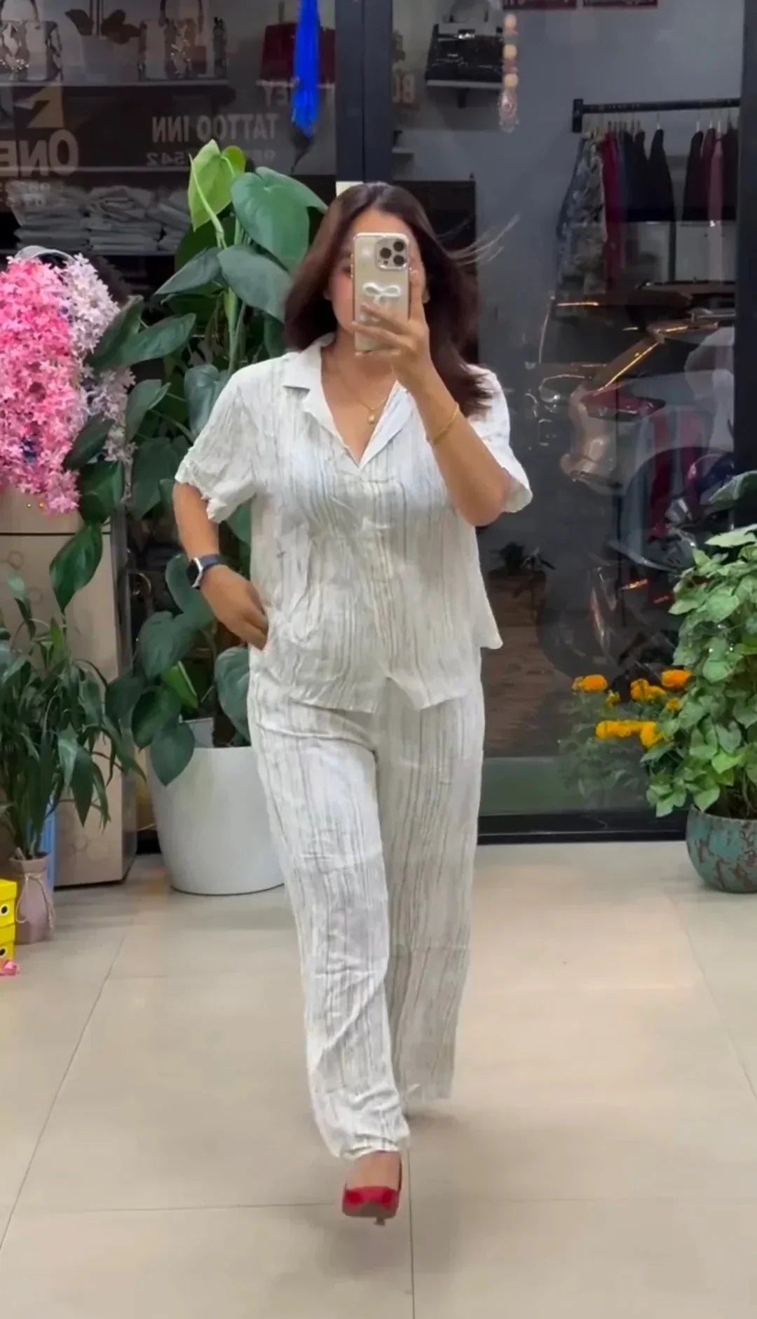 Designer Pure Linen Co - ord Set - Chhorii Fashion