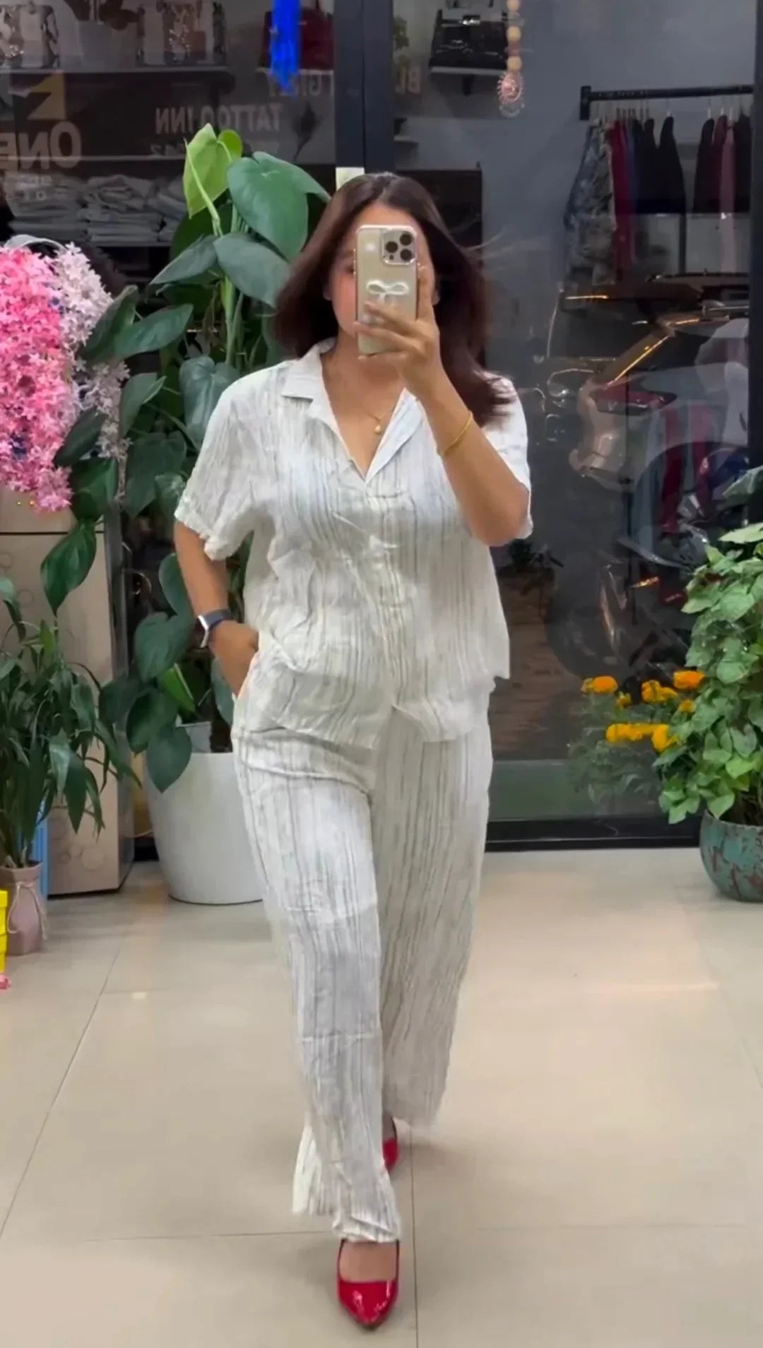 Designer Pure Linen Co - ord Set - Chhorii Fashion