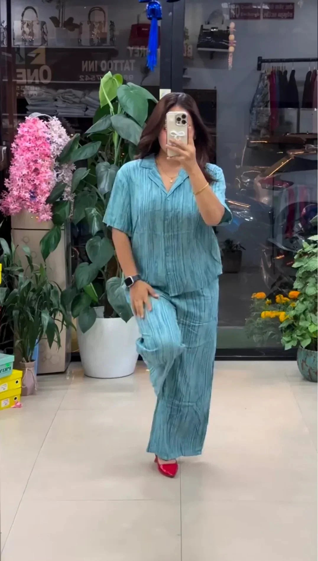 Designer Pure Linen Co - ord Set - Chhorii Fashion
