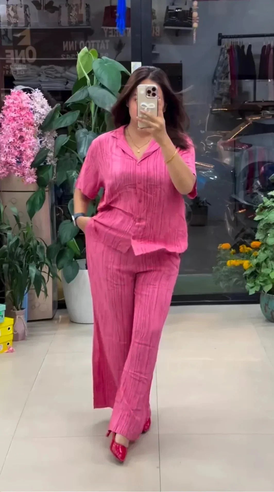 Designer Pure Linen Co - ord Set - Chhorii Fashion