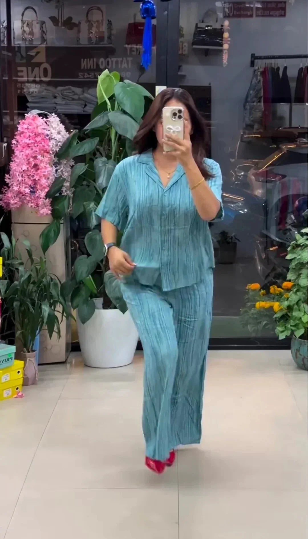 Designer Pure Linen Co - ord Set - Chhorii Fashion