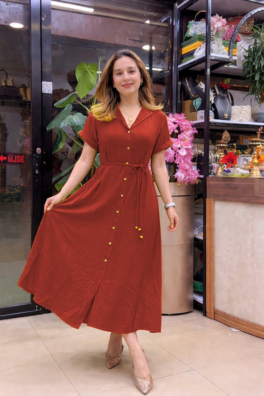Designer Rayon Dress - Chhorii Fashion