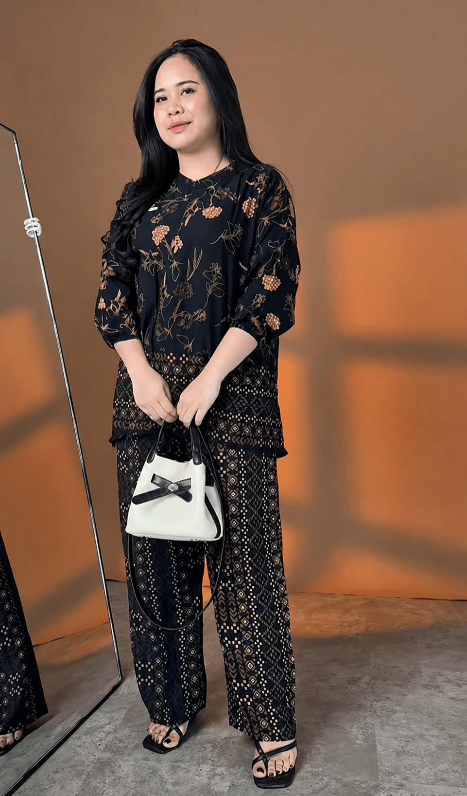 Premium Black Printed Rayon Co - Ord Set - Chhorii Fashion