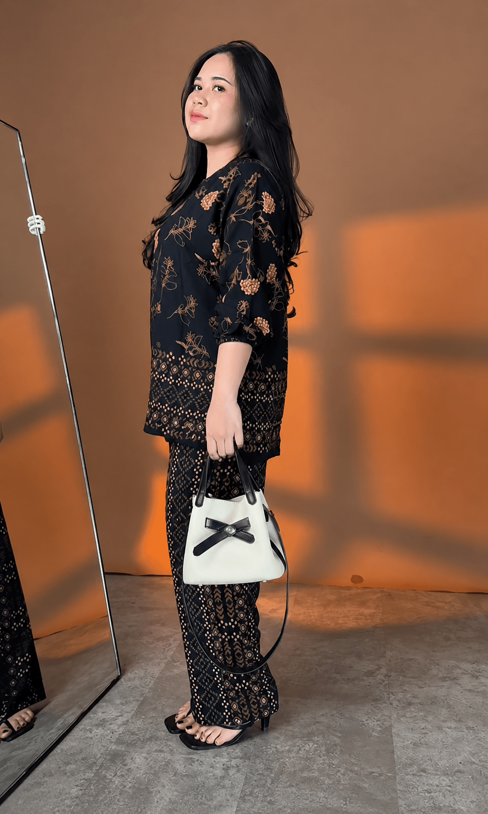 Premium Black Printed Rayon Co - Ord Set - Chhorii Fashion