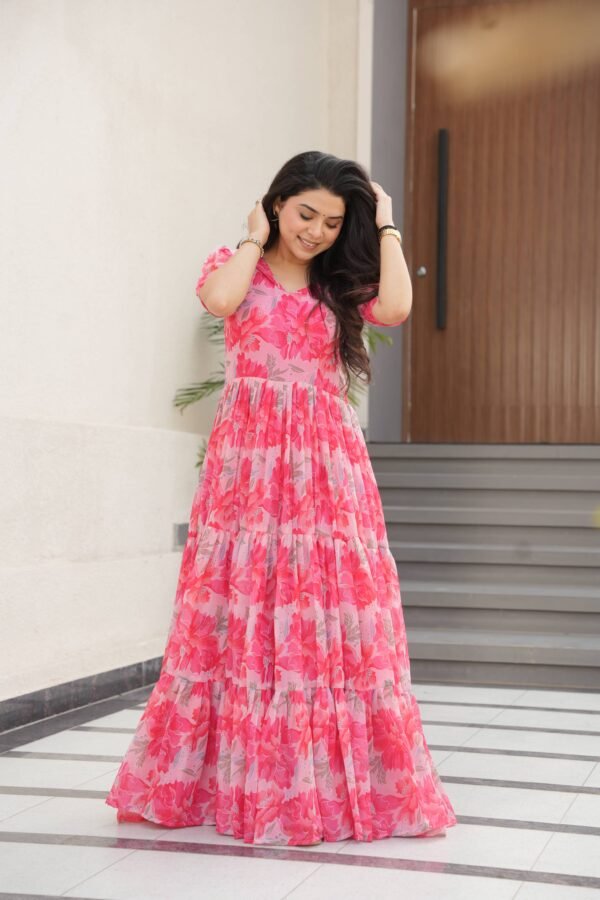 Faux Georgette Gown