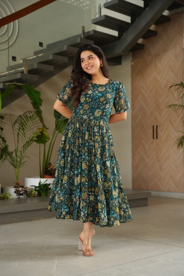 Pinu Georgette Printed Gown
