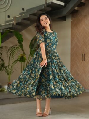 Pinu Georgette Printed Gown