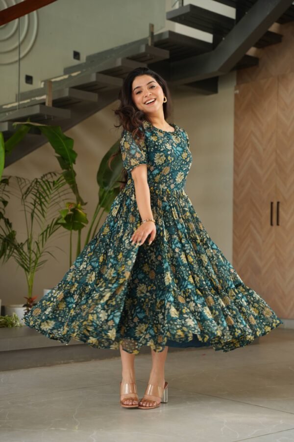 Pinu Georgette Printed Gown