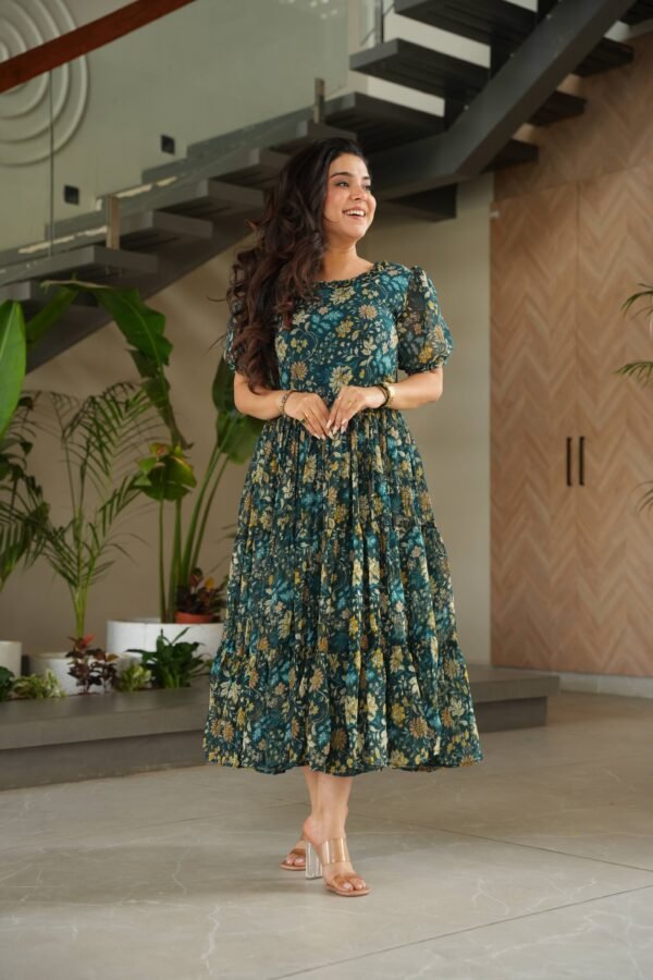 Pinu Georgette Printed Gown