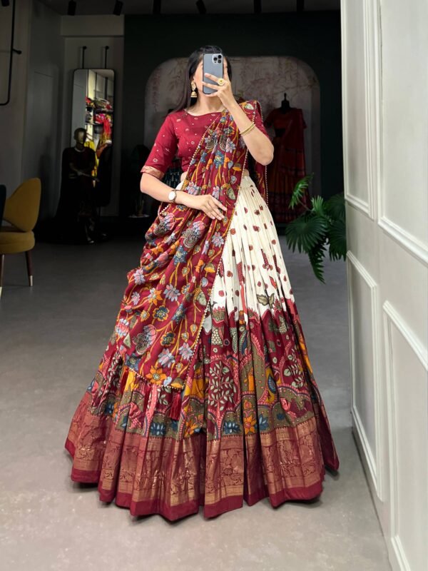 Tussar Print Lehenga Choli