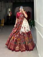 Tussar Print Lehenga Choli