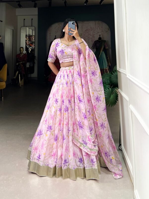 Tabby Silk Floral Lehenga