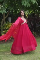 Alia Cut Embroidered Gown Set