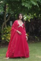 Alia Cut Embroidered Gown Set