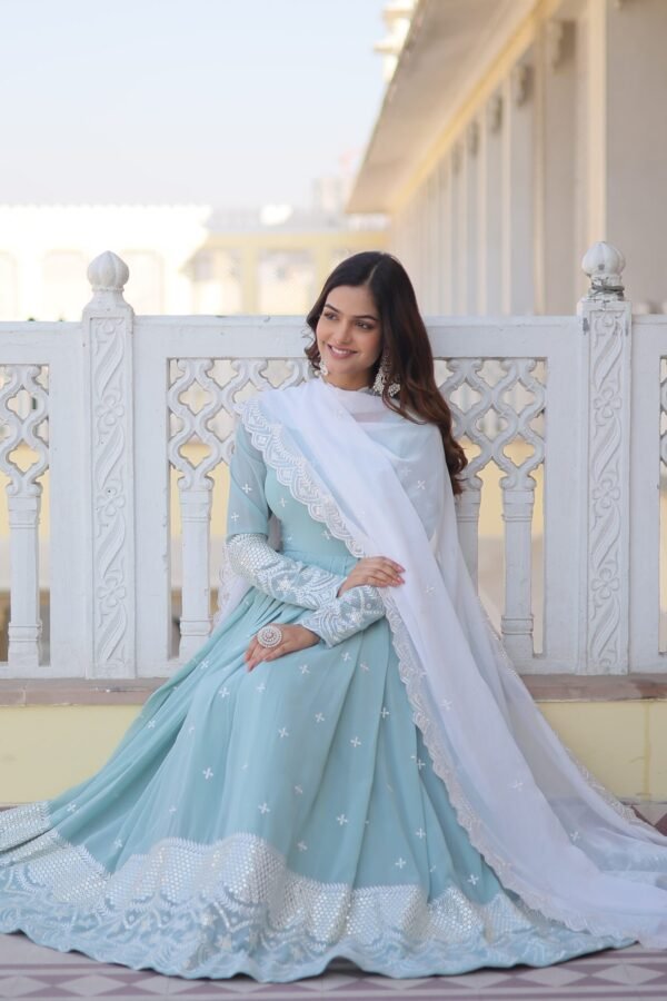 Ruchi Embroidered Gown Set