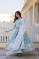 Ruchi Embroidered Gown Set