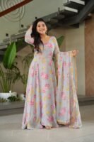 Monsoon Printed Gown